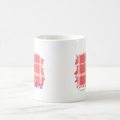 Kariertes Rosa 2 Kaffeetasse (Mittel)