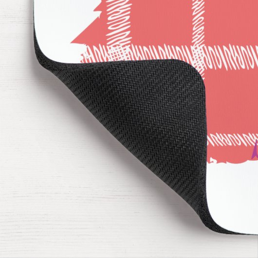 Kariertes Rosa 2 Mousepad (Ecke)