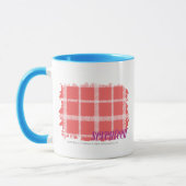 Kariertes Rosa 2 Tasse (Links)