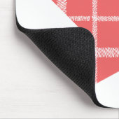 Kariertes Rosa 3 Mousepad (Ecke)