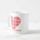 Kariertes Rosa 4 Kaffeetasse (Vorderseite Links)