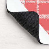 Kariertes Rosa 4 Mousepad (Ecke)