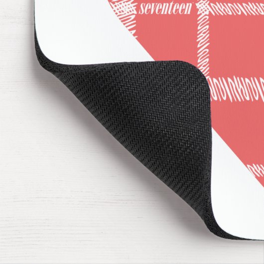 Kariertes Rosa 4 Mousepad (Ecke)