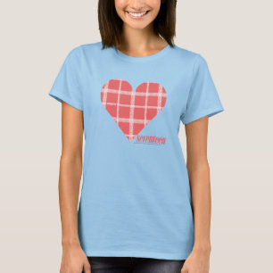 Kariertes Rosa 4 T-Shirt