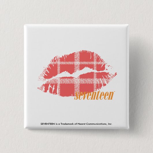 Kariertes Rosa Button (Vorderseite)