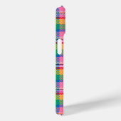 Kariertes rosa Gelbtartan-Design Case-Mate iPhone Hülle (Rückseite / Rechts)