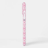 Kariertes rosa Herz iPhone Hülle (Linke Seite)