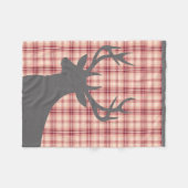 Kariertes | rosa Holzkohlengrau der Fleecedecke (Vorderseite (Horizontal))