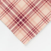 Kariertes | rosa Holzkohlengrau der Fleecedecke (Ecke)