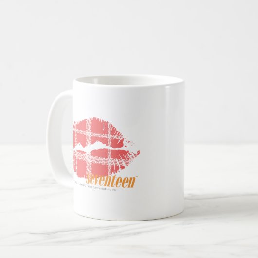 Kariertes Rosa Kaffeetasse (Vorderseite Links)