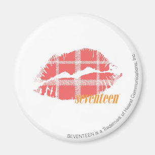 Kariertes Rosa Magnet