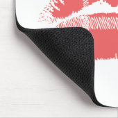 Kariertes Rosa Mousepad (Ecke)