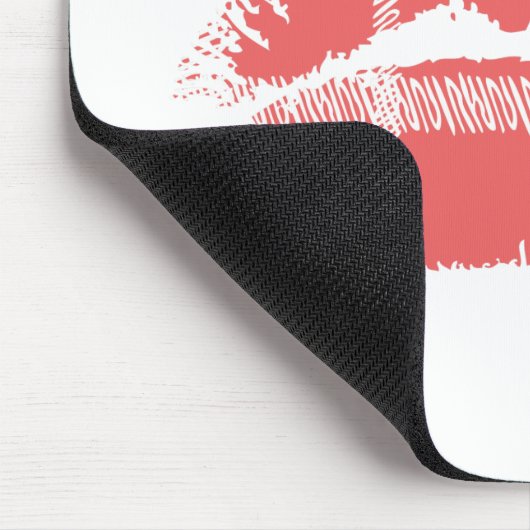 Kariertes Rosa Mousepad (Ecke)