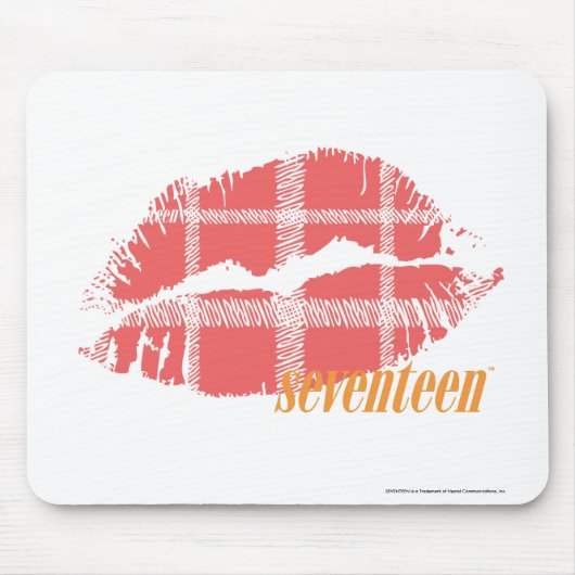 Kariertes Rosa Mousepad (Vorne)