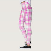 Kariertes rosa Muster Leggings (Links)