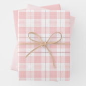Kariertes rosa Muster mit passenden Farbtönen in R Geschenkpapier Set (Beispiel)