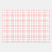 Kariertes rosa Muster mit passenden Farbtönen in R Geschenkpapier Set (Vorderseite)