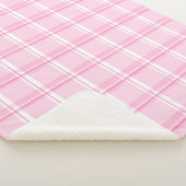 Kariertes rosa Muster Sherpadecke (3/4)