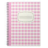 Kariertes rosa Notebook Notizblock (Vorderseite)