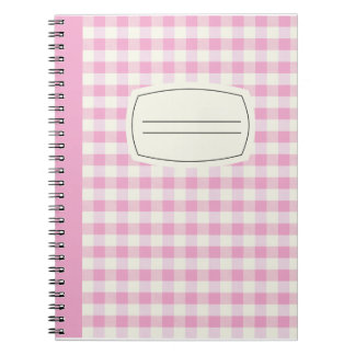 Kariertes rosa Notebook Notizblock