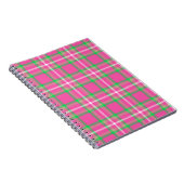 Kariertes rosa Notebook Notizblock (Rechte Seite)