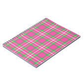 Kariertes rosa Notebook Notizblock (Linke Seite)
