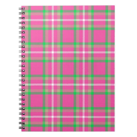 Kariertes rosa Notebook Notizblock (Vorderseite)