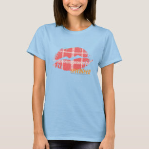 Kariertes Rosa T-Shirt