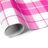 Kariertes, rosa und weißes Muster| groß | Geschenkpapier (Rolleneckpunkt)