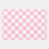 Kariertes, rosa Wrapping Paper (Flachblatt) Set 3 Geschenkpapier Set (Vorderseite 2)