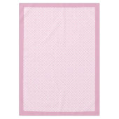 Kariertes, rosafarbenes Tablett mit Gingham Style Tischdecke (Vorderseite)