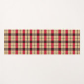 Kariertes Rot-, Beige- und Grünmuster Yogamatte (Vorderseite (Horizontal))