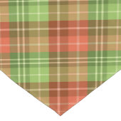 Kariertes Rot-Grün-Weihnachtsmuster Kurzer Tischläufer (Ecke)