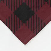 Kariertes Rot-Schwarz-Buffalo-Muster Fleecedecke (Ecke)