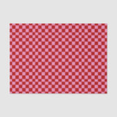 Kariertes Rot und Hellrosa Seidenpapier (Vorderseite)