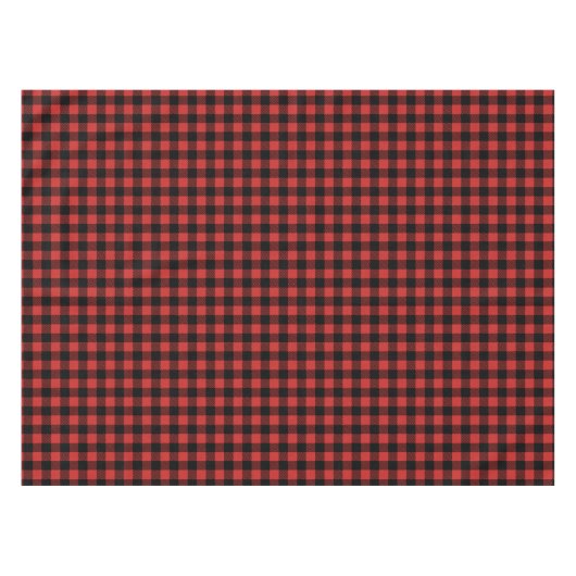Kariertes Rot- und Schwarz-Design Tischdecke (Vorderseite (Horizontal))