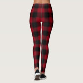 Kariertes Rot und Schwarz Leggings (Rückseite)