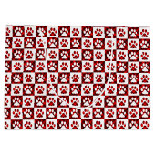 Kariertes rotes Blatt Prüfmuster Große Geschenktüte (Rückseite)