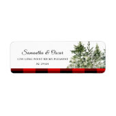 Kariertes Rotes Buffalo mit grünem Kiefernwald (Vorne)