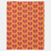 Kariertes Rotes Flanell Fleecedecke (Vorderseite)