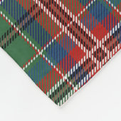 Kariertes Rotes Grün Elegant Rustikales Klassische Fleecedecke (Ecke)