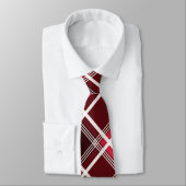 Kariertes rotes Monogramm aus Tartan, kundenspezif Krawatte (Gebunden)