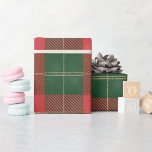 Kariertes rotes Muster Geschenkpapier