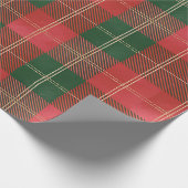 Kariertes rotes Muster Geschenkpapier (Ecke)