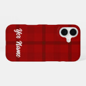 Kariertes rotes Muster - iPhone 16 Hülle (Rückseite (Horizontal))