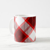 Kariertes rotes Muster Kaffeetasse (Vorderseite Links)