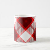Kariertes rotes Muster Kaffeetasse (Mittel)