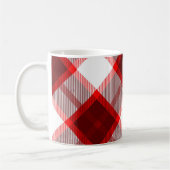 Kariertes rotes Muster Kaffeetasse (Links)