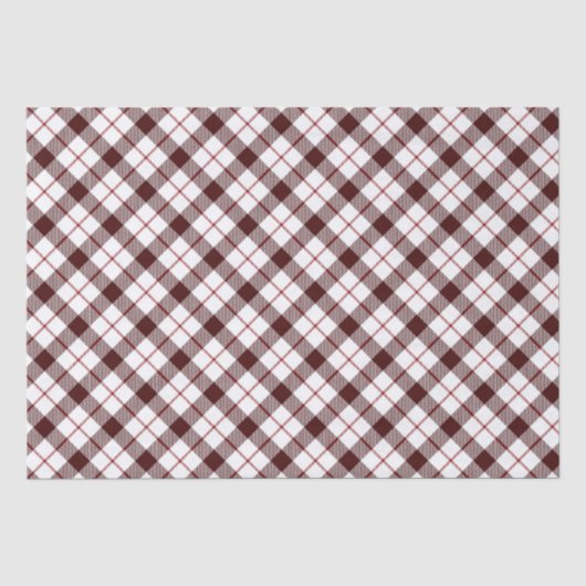 Kariertes rotes Muster Seidenpapier (Vorderseite)