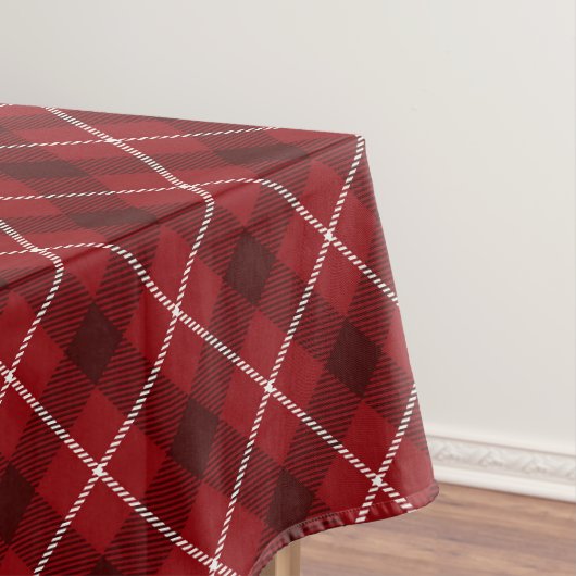 Kariertes rotes Muster Tischdecke (Beispiel)